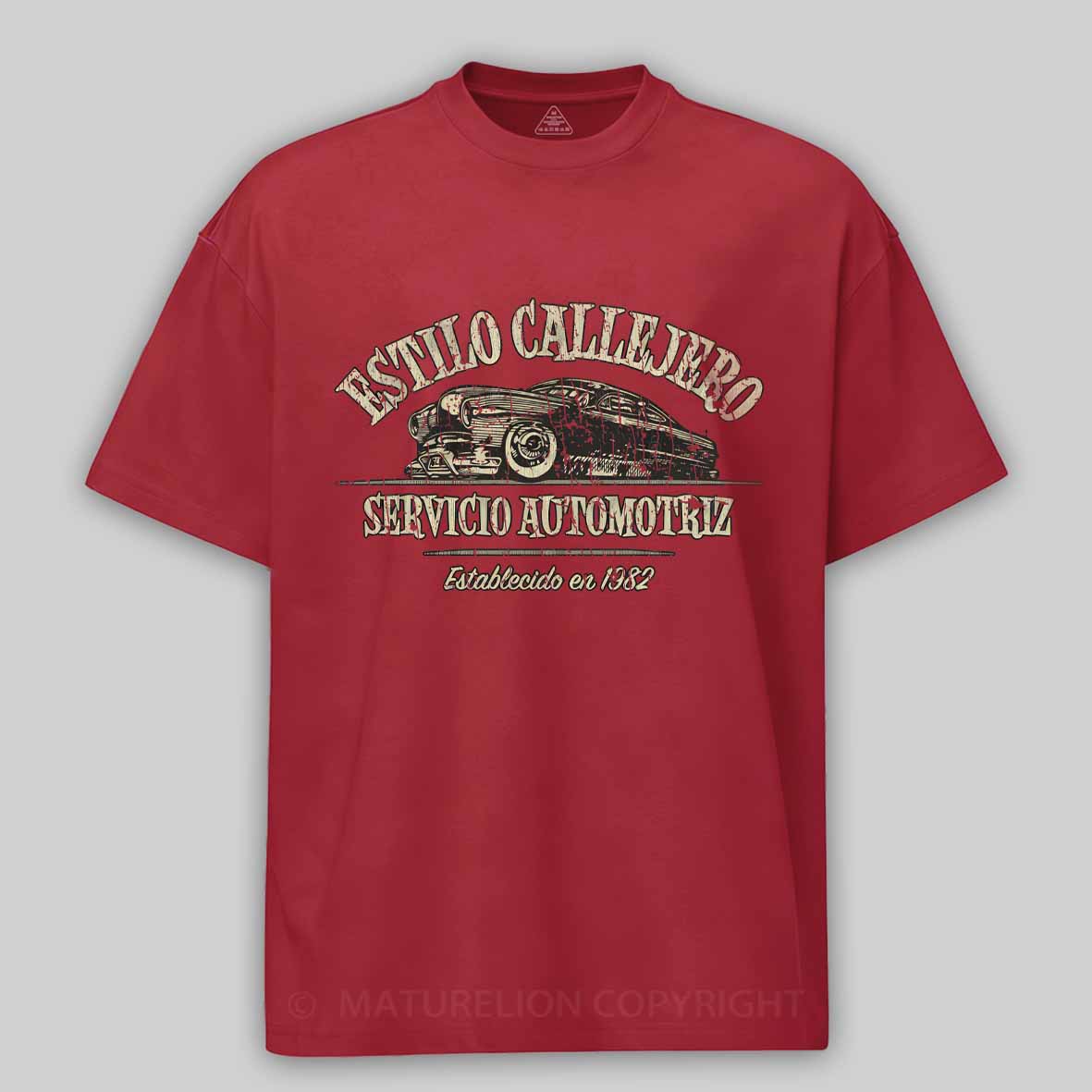 Maturelion Estilo Callejero Servicio Automotriz 1982 Cotton T-shirt
