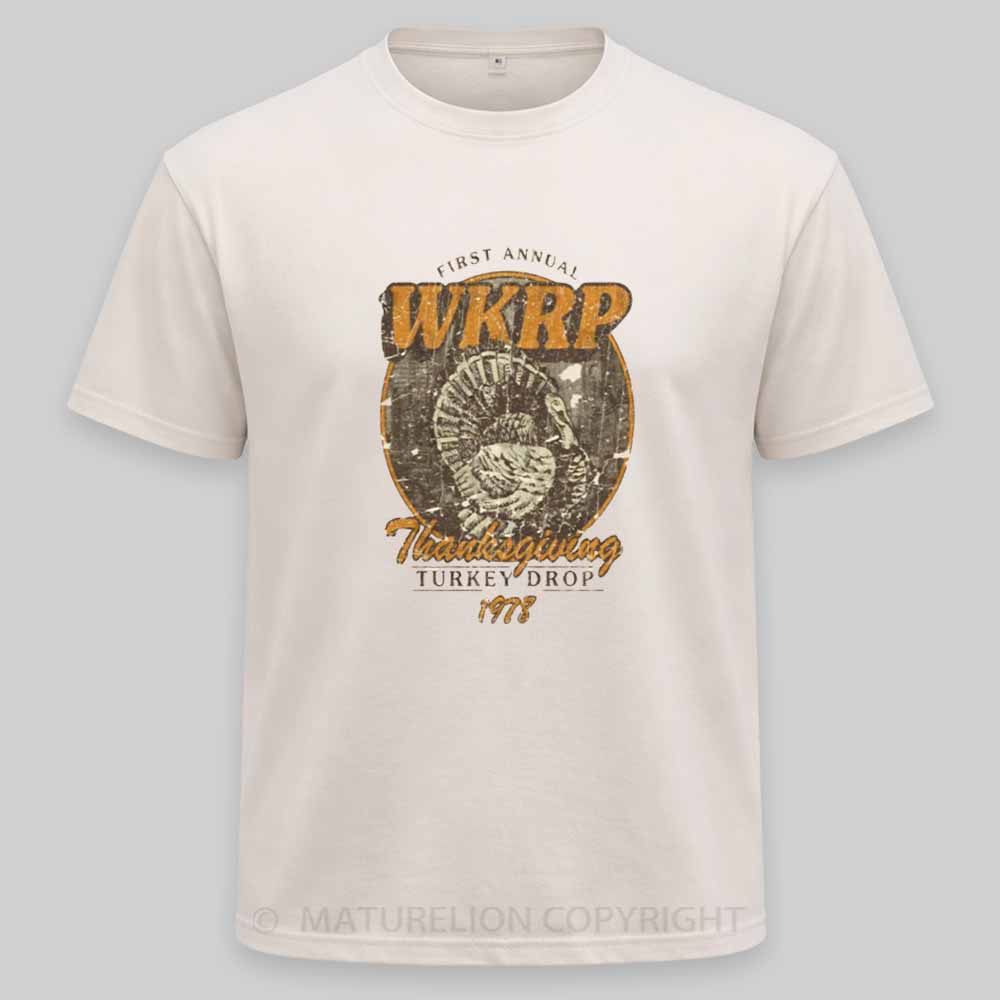 MaturelionWKRP Turkey Drop 1978 Washed T-shirt