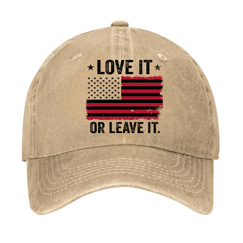 Men'S Love It Or Leave It USA Flag Cap-Maturelion