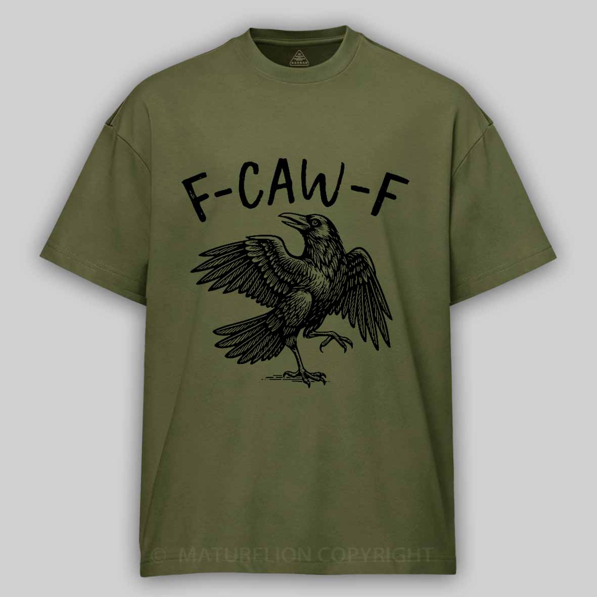 Maturelion Men's T-shirt F-Caw-F Cotton T-shirt