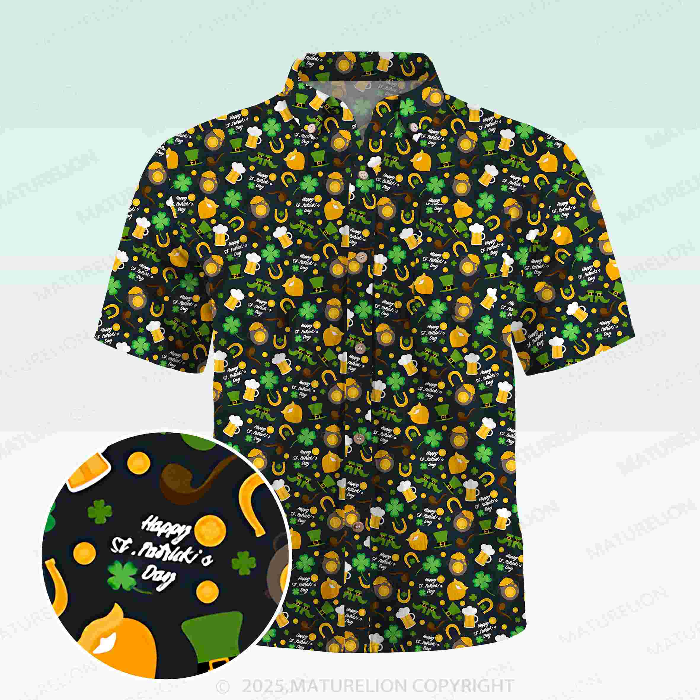 Maturelion St. Patrick's Hawaiian Shirt 1950s Irish Breeze Hawaiian Shirt-Maturelion