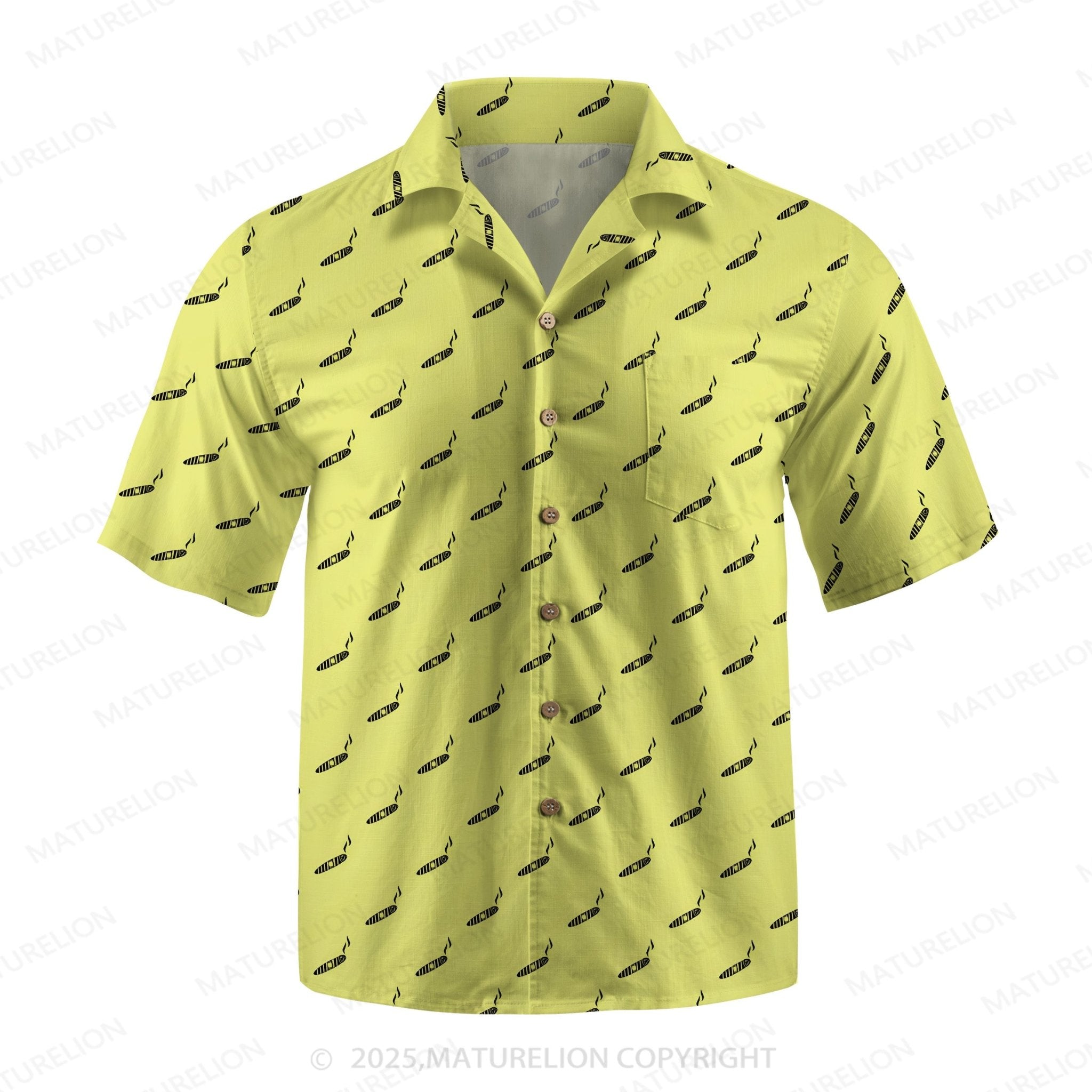 Maturelion Men's Hawaiian Shirt Blue Lagoon Hawaiian Shirt