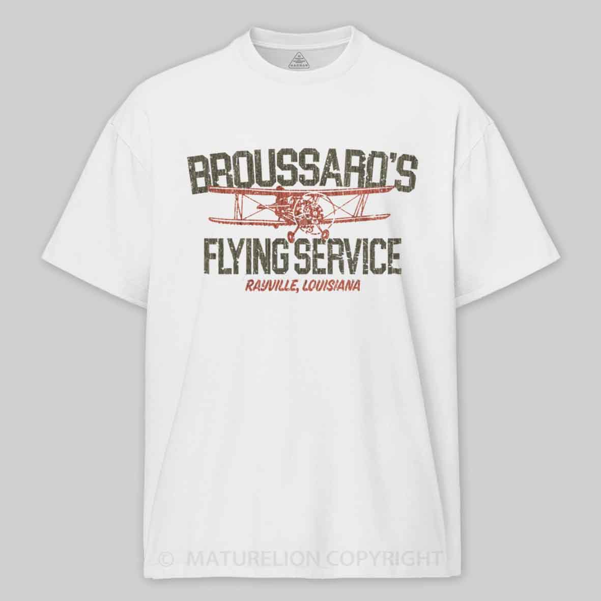 Maturelion Broussard’s Flying Service 1963 Cotton T-shirt