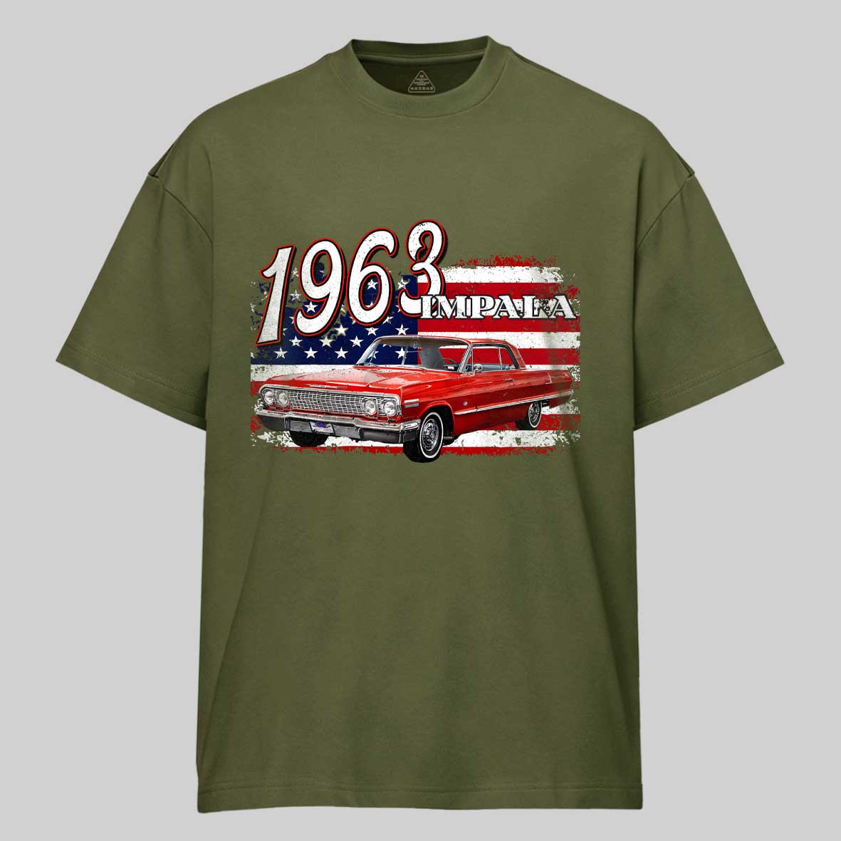 Maturelion 1963 63 Impala Lowrider Ss 4th Of July American Cotton T-shirt