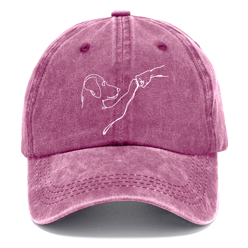 Dog Fist Bump Funny Print Cap -Maturelion
