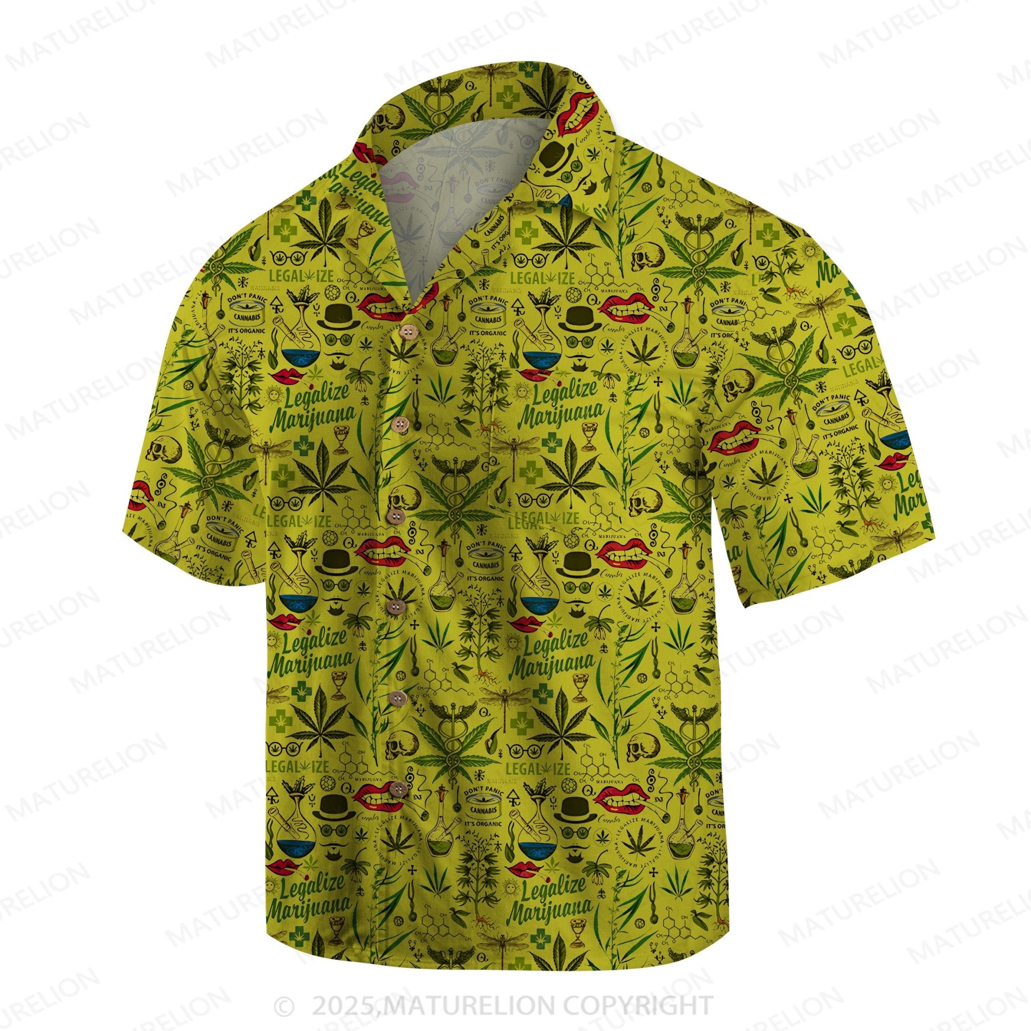 Maturelion Men's Hawaiian Shirt Summer Heat Hawaiian Shirt
