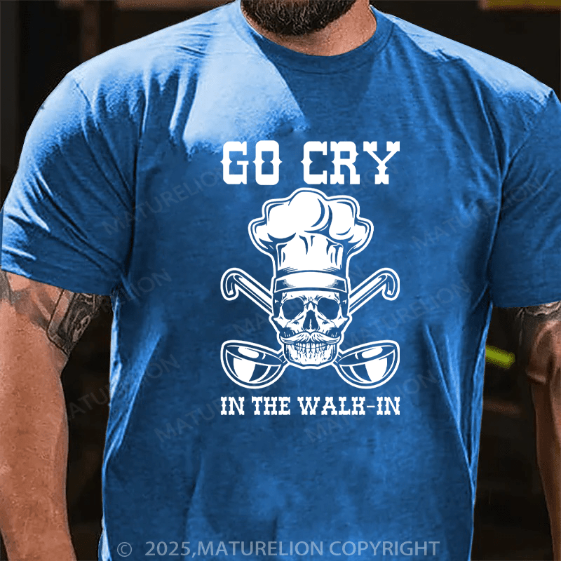 Maturelion Men's T-Shirt Co Cry In The Walk-In Cotton T-Shirt