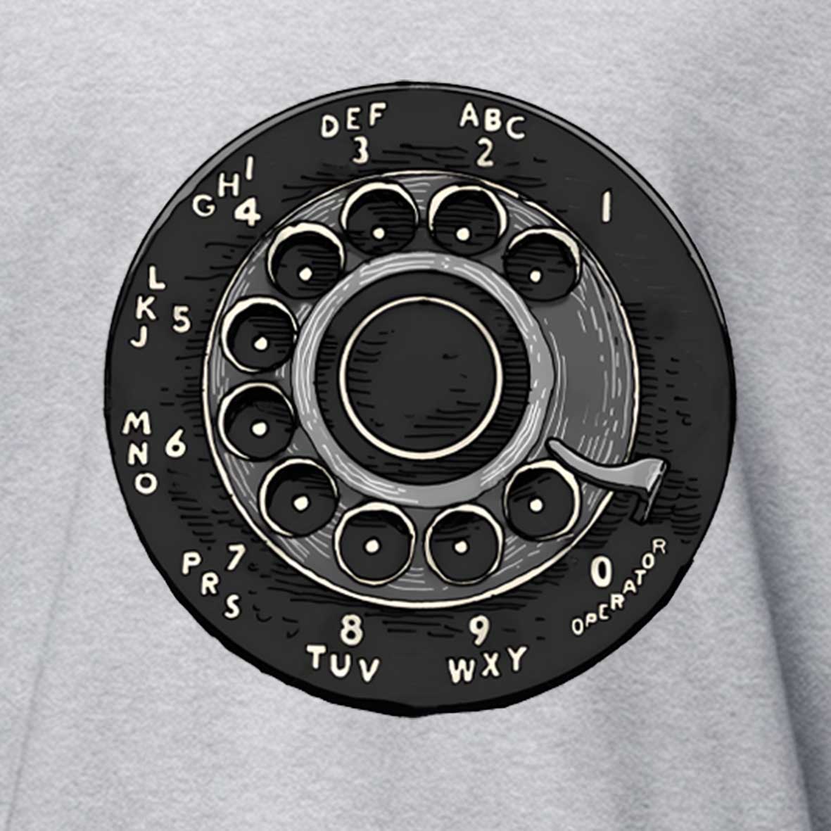 Maturelion Retro Rotary Dial Phone Cotton T-shirt
