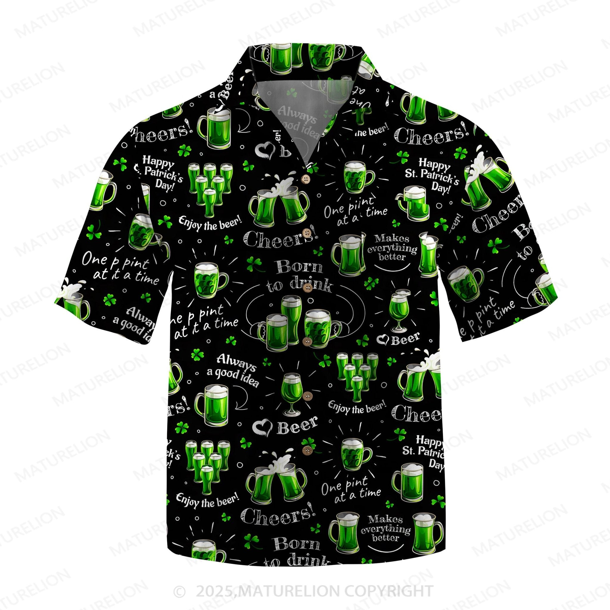 Maturelion St Patrick's Hawaiian Shirt Seaside Chill Hawaiian Shirt-Maturelion