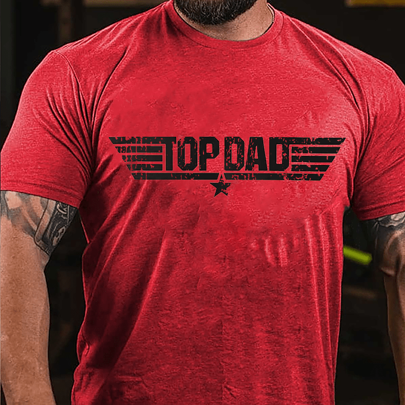 Top Dad Cotton T-Shirt (Free Customization)-Maturelion