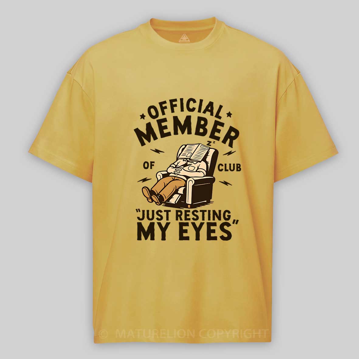 Maturelion Men's T-shirt Just Resting My Eyes Cotton T-shirt