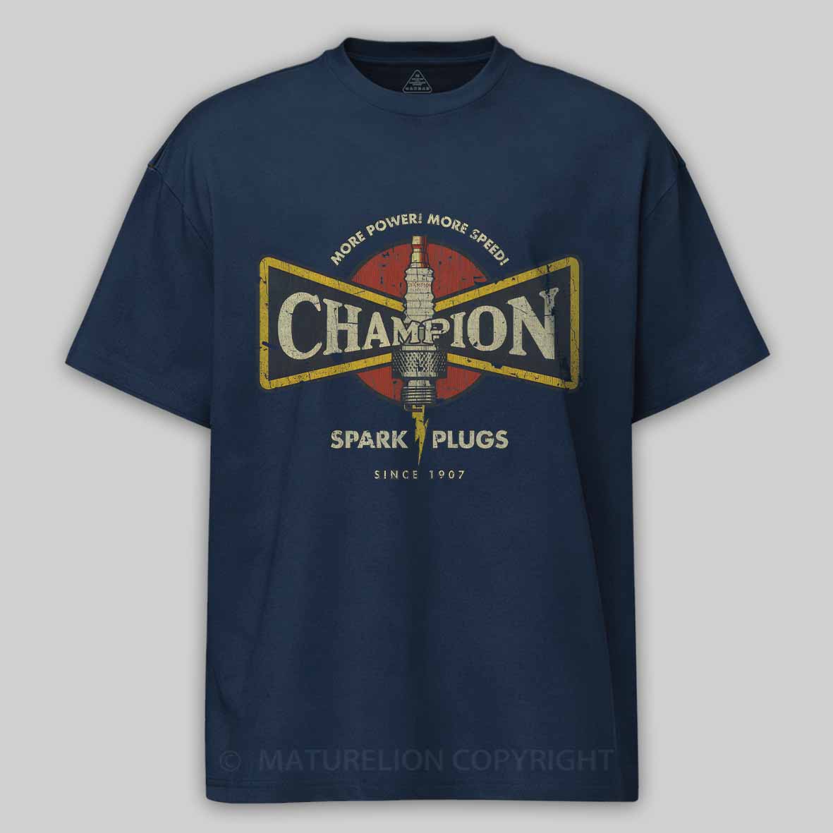 Maturelion Champion More Power More Speed 1907 Cotton T-shirt