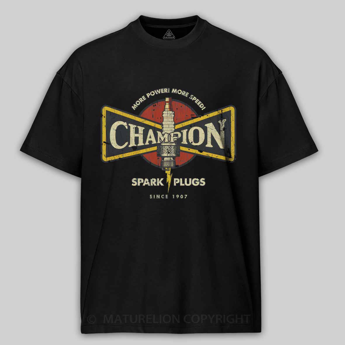 Maturelion Champion More Power More Speed 1907 Cotton T-shirt