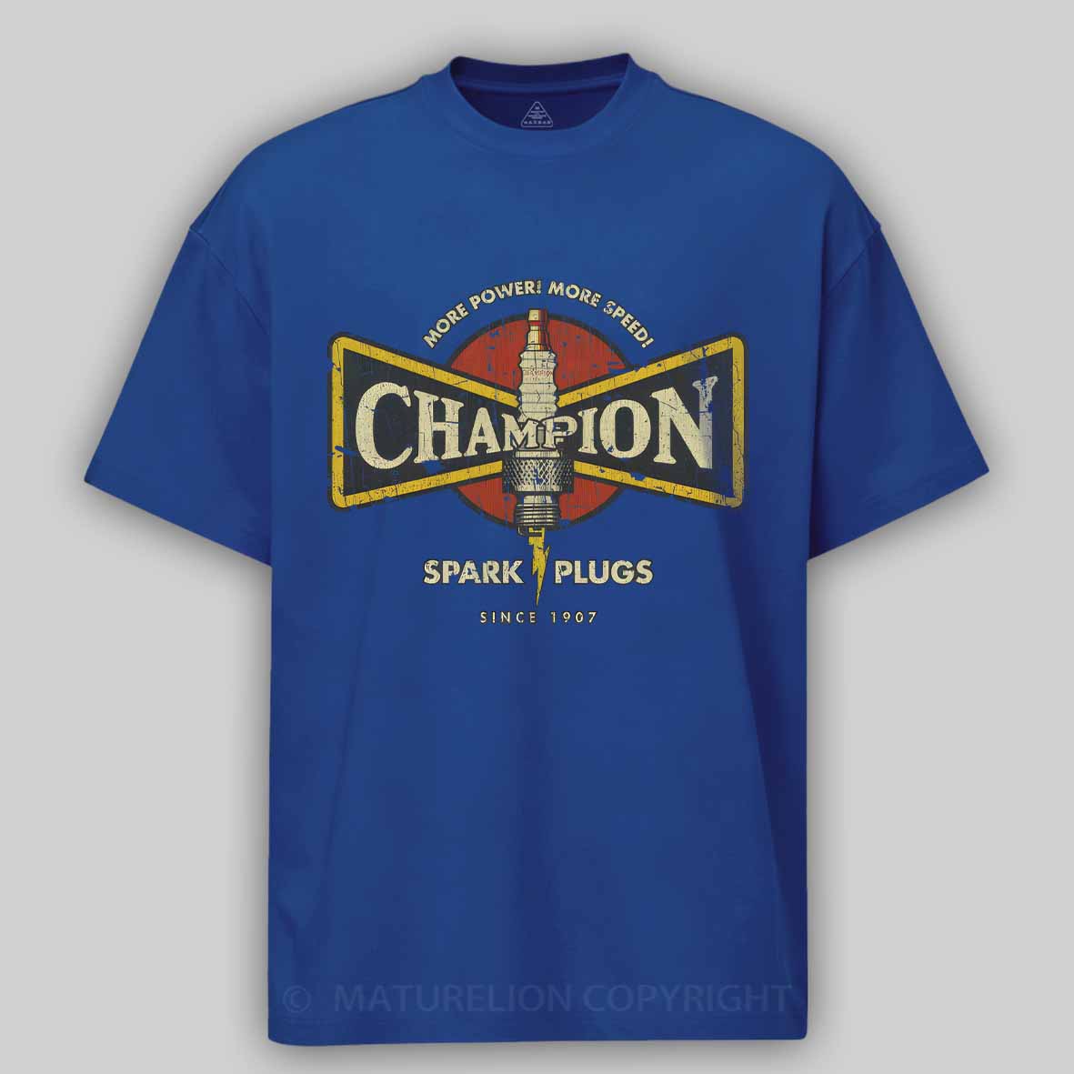 Maturelion Champion More Power More Speed 1907 Cotton T-shirt