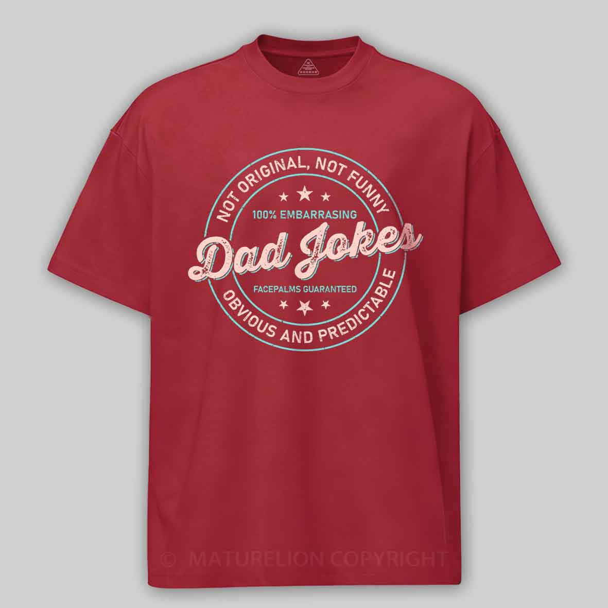 Maturelion Vintage Dad Jokes Cotton T-shirt