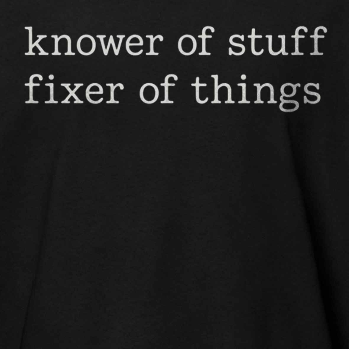 Maturelion Knower of Stuff Fixer of Things Funny Mechanic Cotton T-shirt