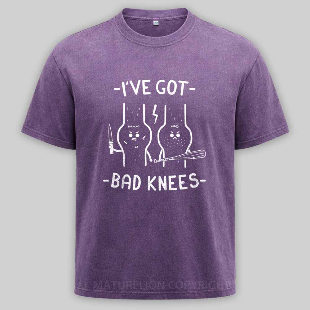 Maturelion Bad Knees Washed T-shirt