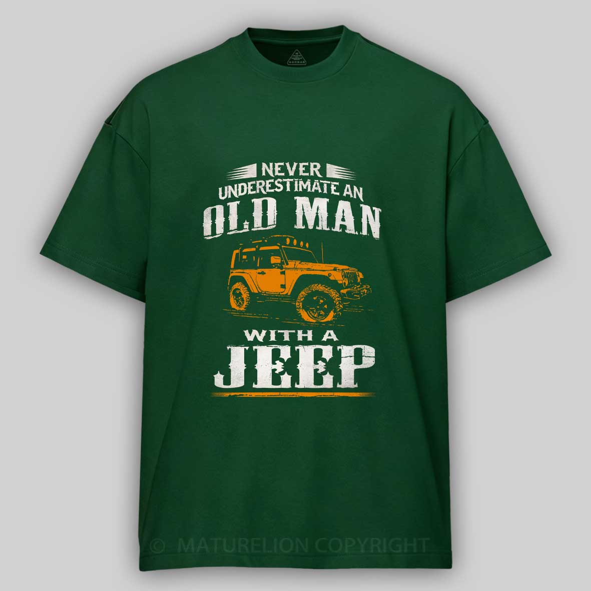 Maturelion Never underestimate an old man with a Jeep Cotton T-shirt
