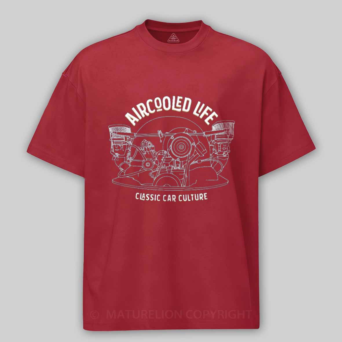 Maturelion Aircooled Life - Classic Car Culture Cotton T-shirt