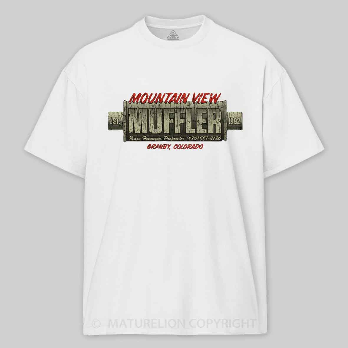 Maturelion Mountain View Muffler 1992 Cotton T-shirt