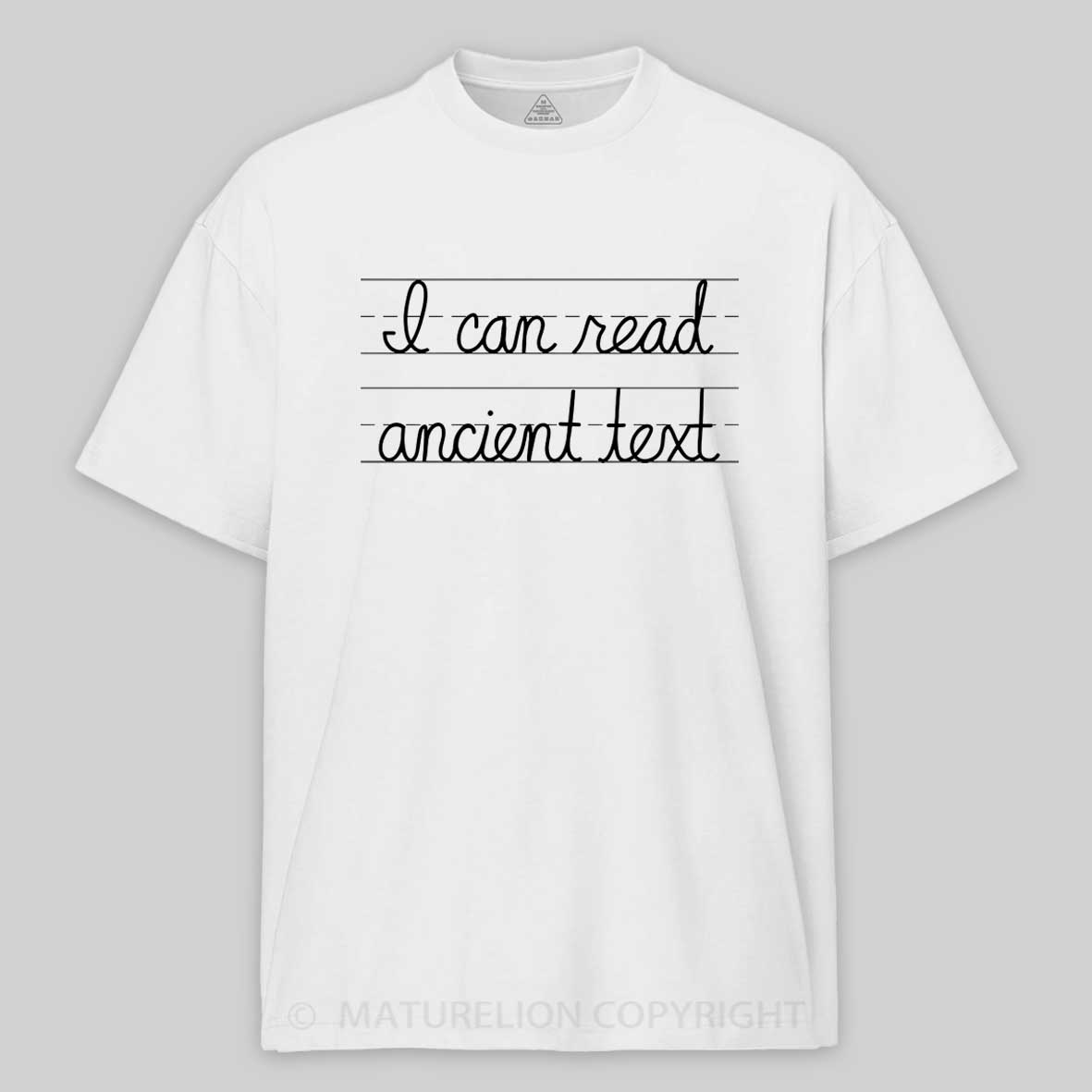 Maturelion Ancient Text Cotton T-shirt