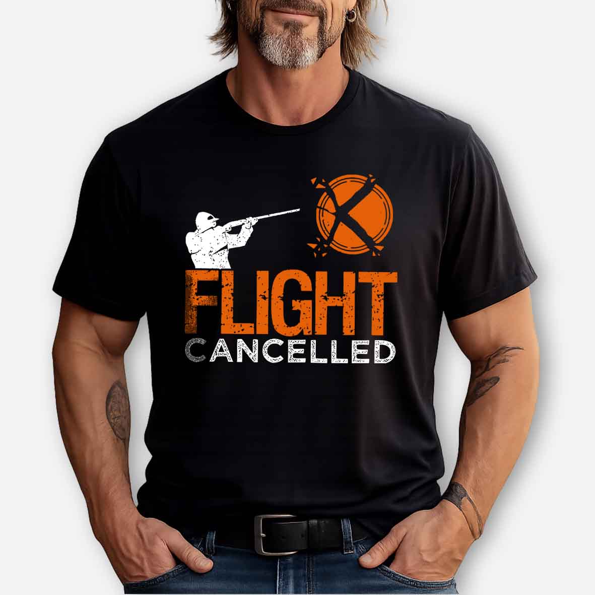Maturelion Men's T-Shirt Flight Cancelled Cotton T-Shirt