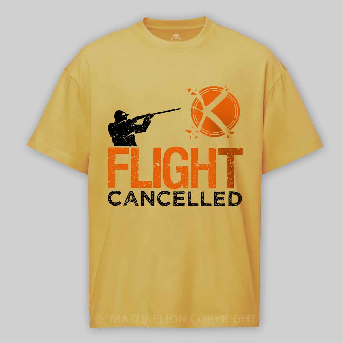 Maturelion Men's T-Shirt Flight Cancelled Cotton T-Shirt