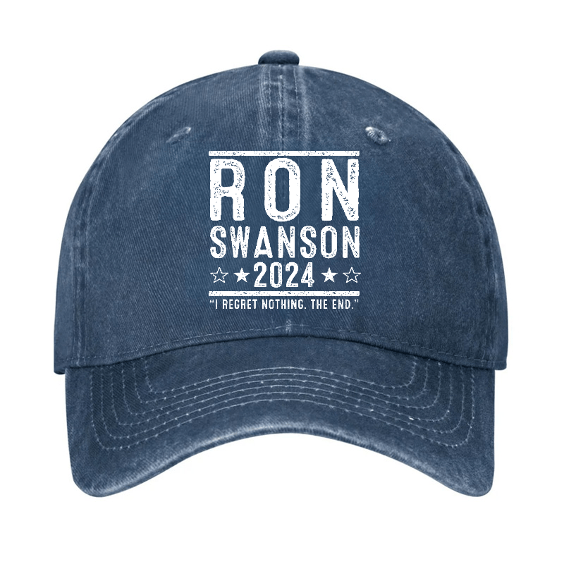 Ron Swanson 2025 I Regret Nothing The End Funny Sarcastic Cap-Maturelion