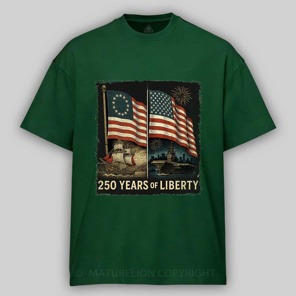 Maturelion 250 Years Of Liberty 250Th Anniversary T-shirt 