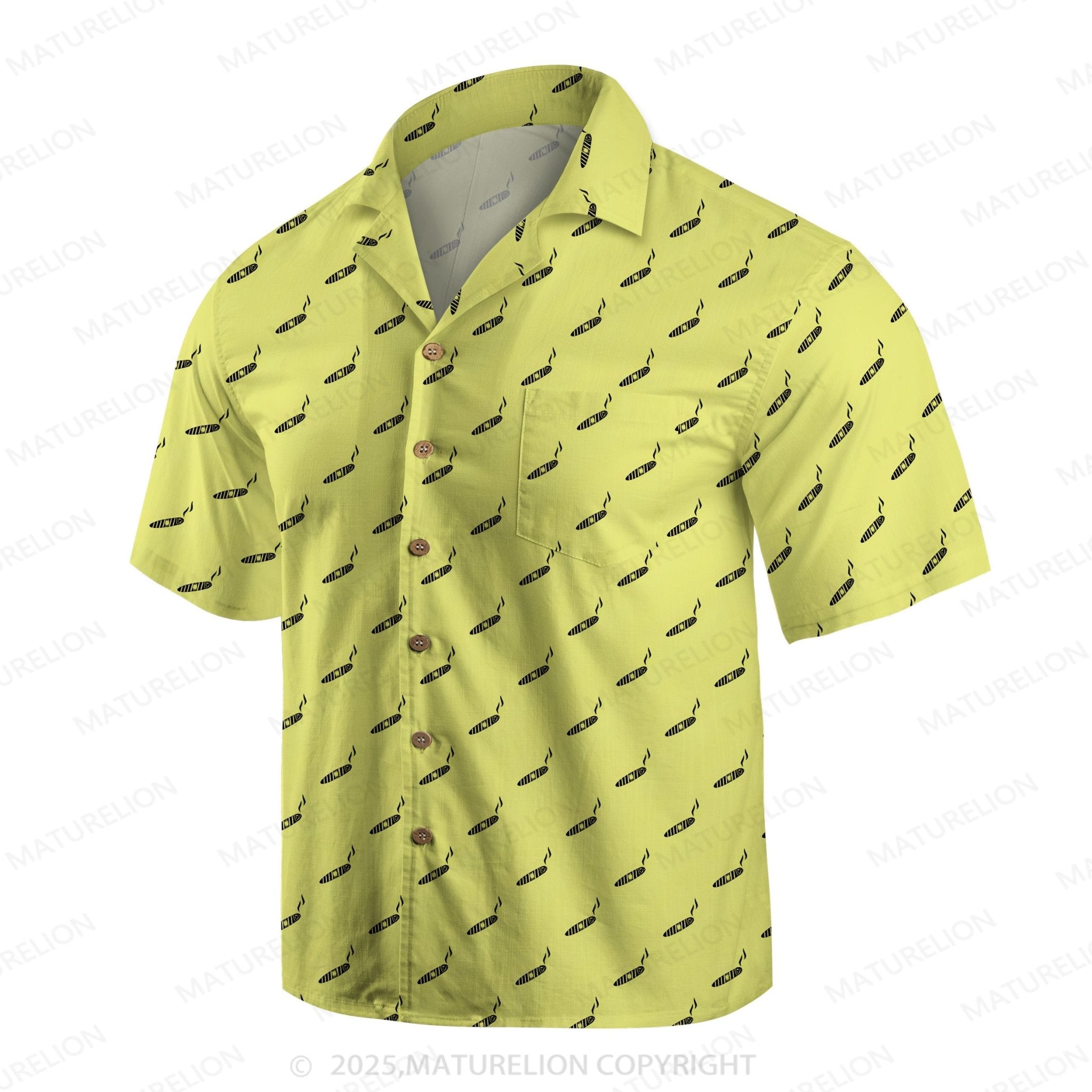 Maturelion Men's Hawaiian Shirt Blue Lagoon Hawaiian Shirt