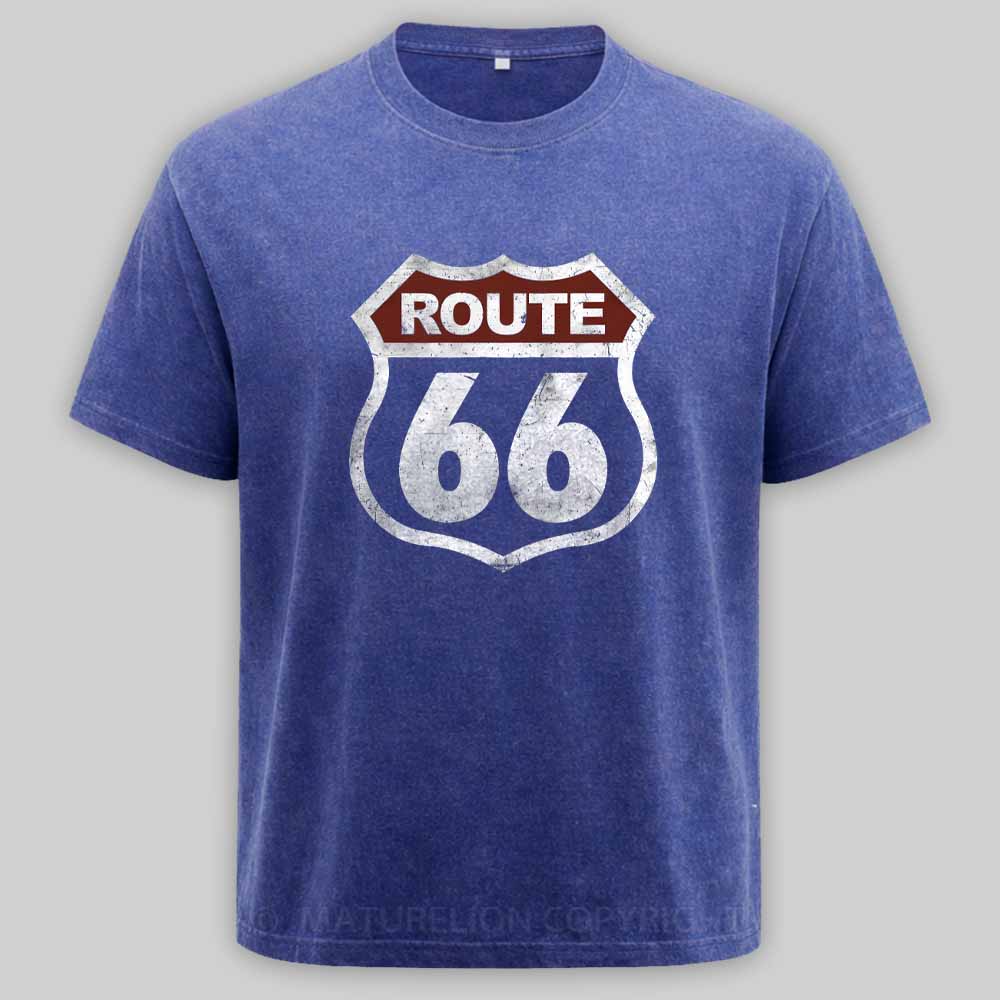 Maturelion Historic Route 66 Vintage Washed T-shirt