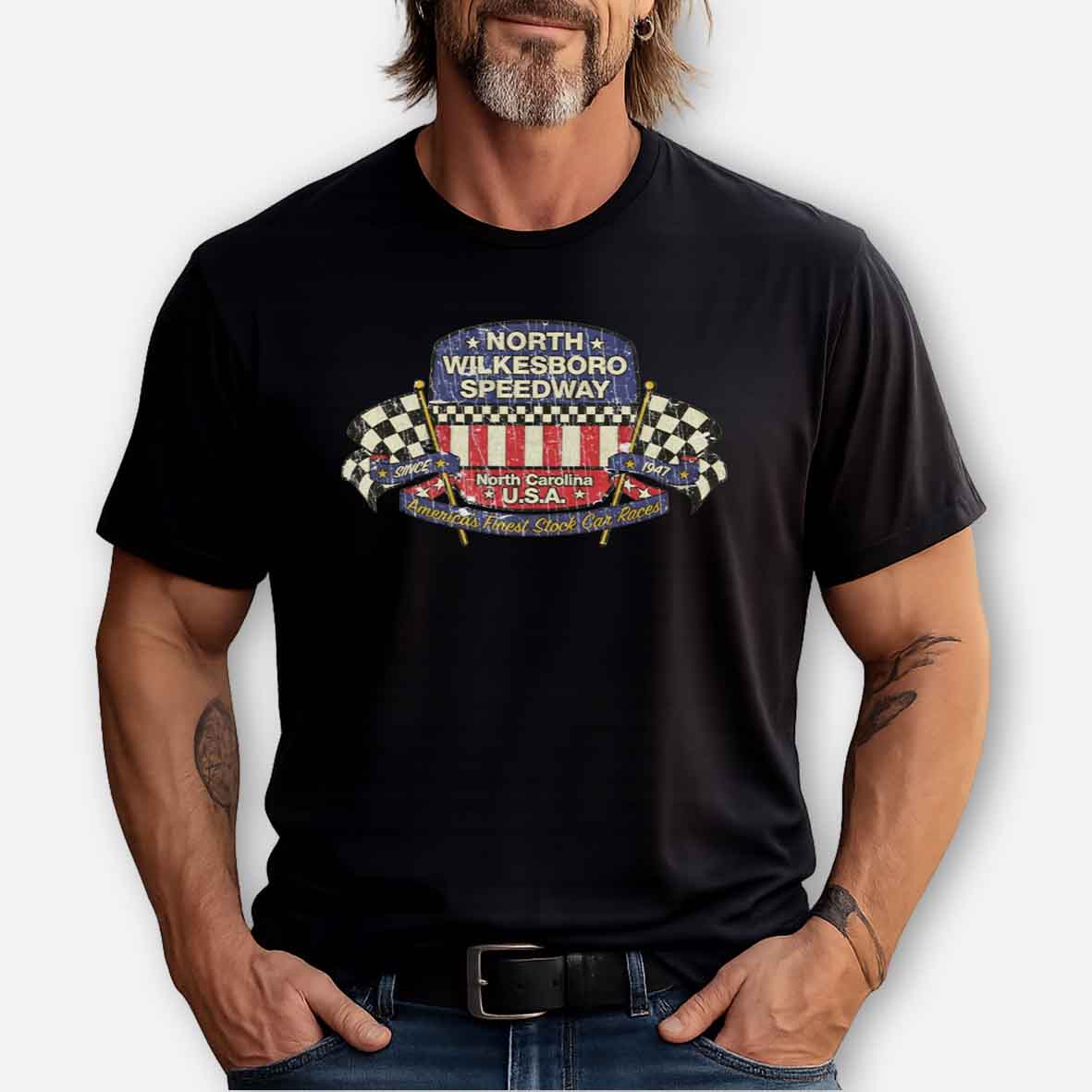 Maturelion North Wilkesboro Speedway 1947 Cotton T-shirt