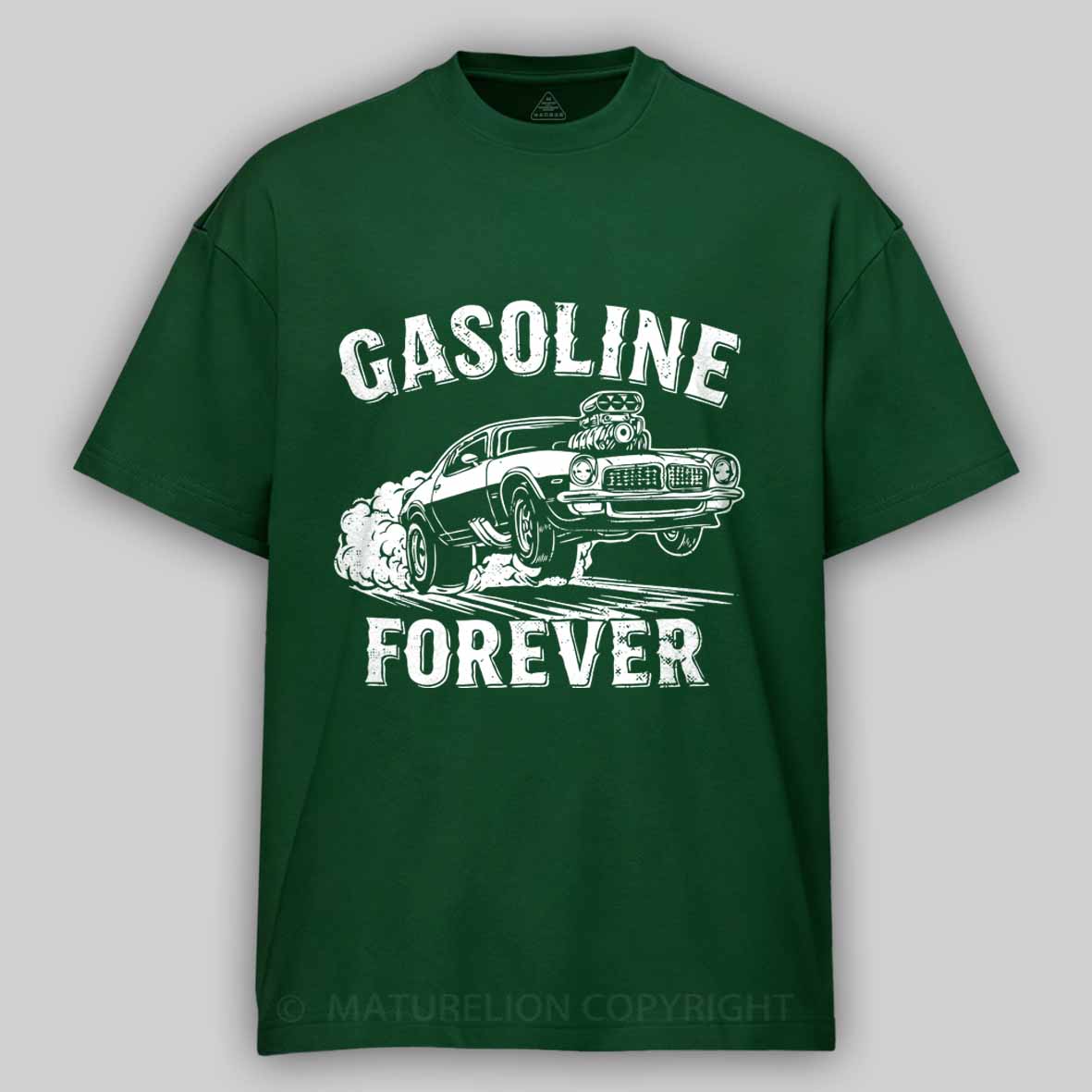Maturelion Gasoline Forever - Funny Gas Cars Cotton T-shirt