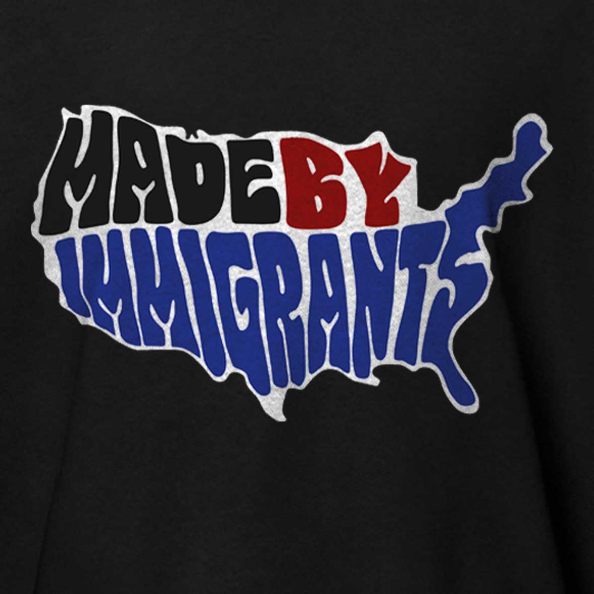 Maturelion Made By Immigrants - USA map Cotton T-shirt