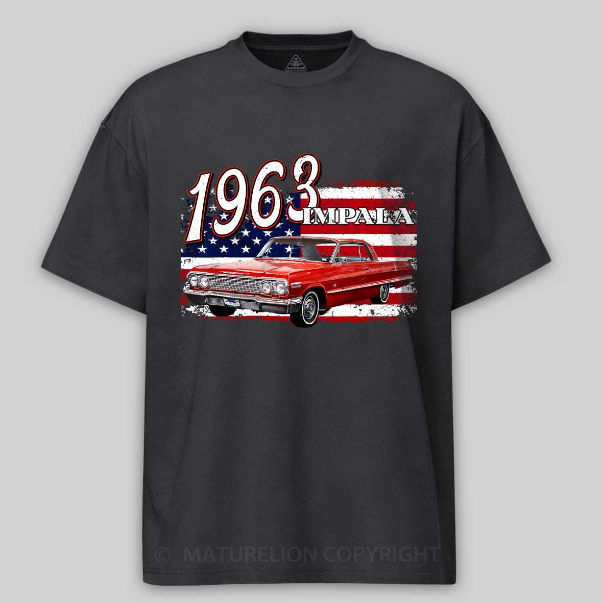 Maturelion 1963 63 Impala Lowrider Ss 4th Of July American Cotton T-shirt
