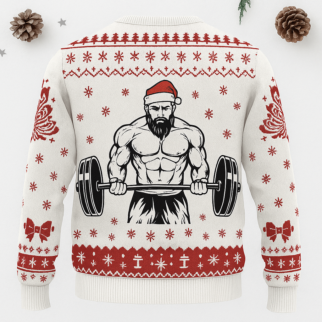 Maturelion Squatching Through The Snow Ugly Christmas Sweater