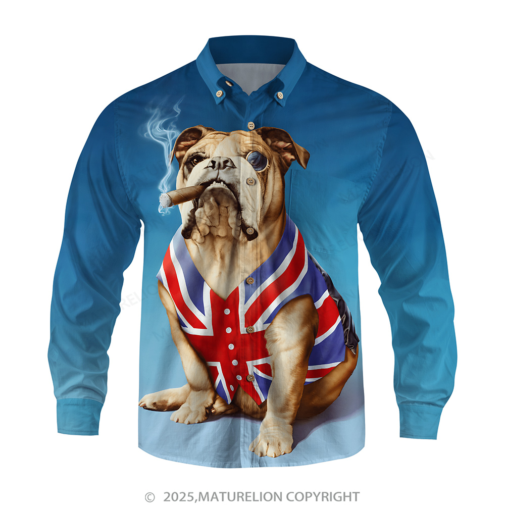 Maturelion Men's Aloha Shirts Fashion Anthropomorphic Animal Hawaiian Shirt