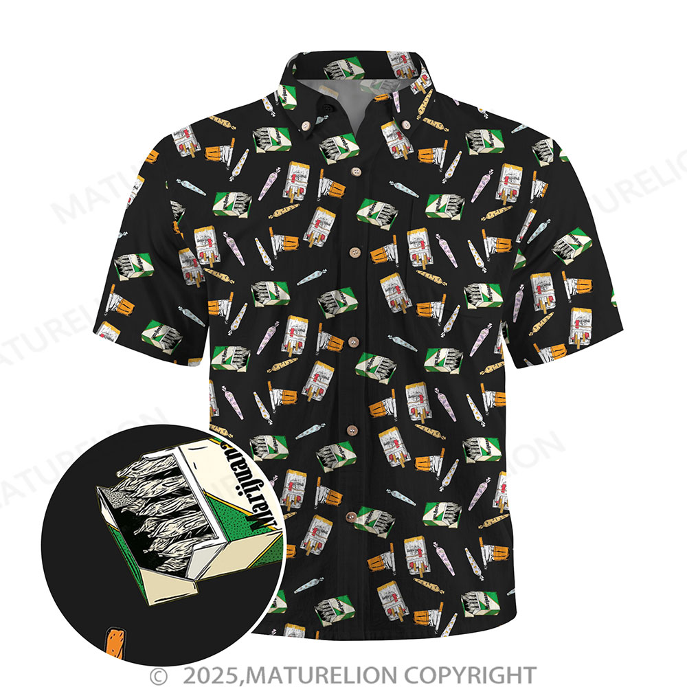 Maturelion Men's Button Pocket ShirtSeduction in the Sand Hawaiian Shirt