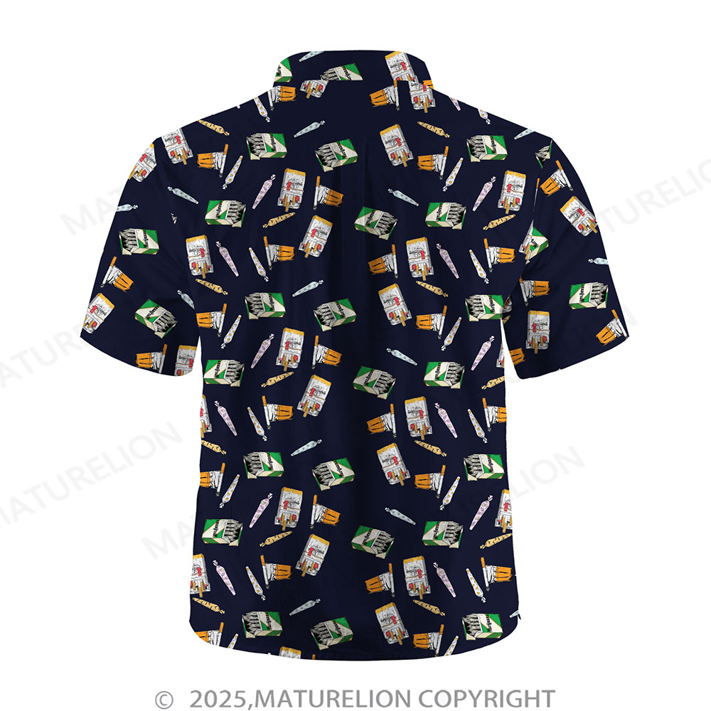 Maturelion Men's Button Pocket ShirtIsland Breeze with Sensual Ease Hawaiian Shirt