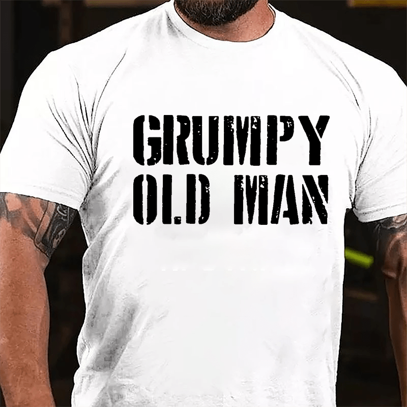 Grumpy Old Man Cotton T-shirt-Maturelion