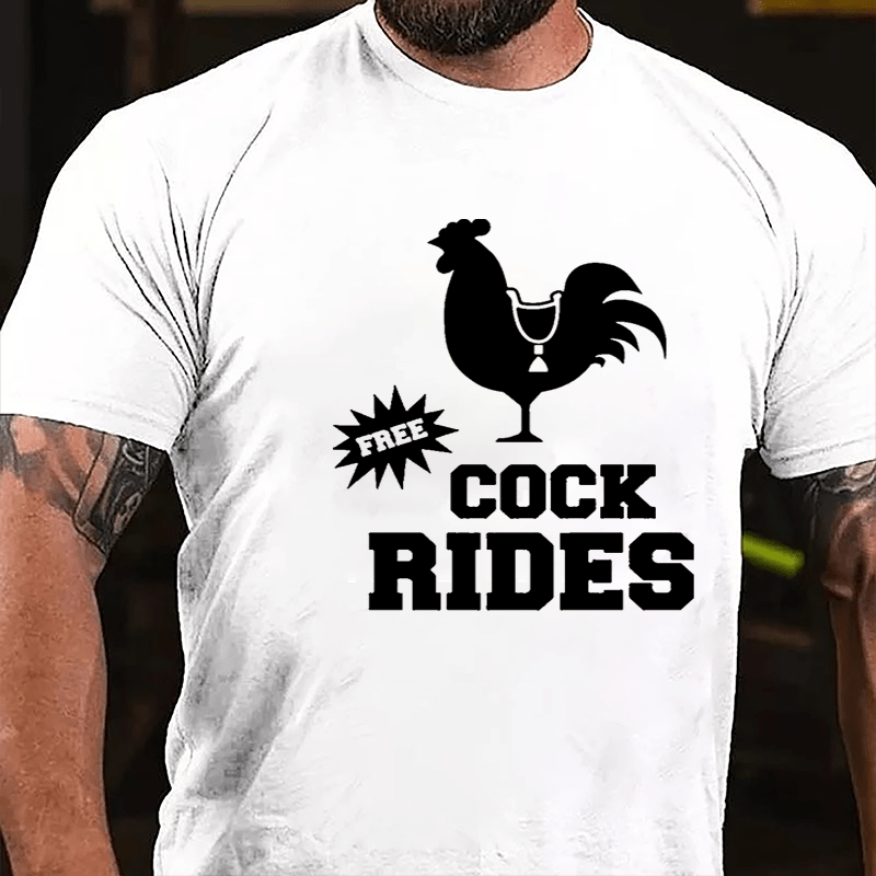 Free Cock Rides Cotton T-shirt-Maturelion