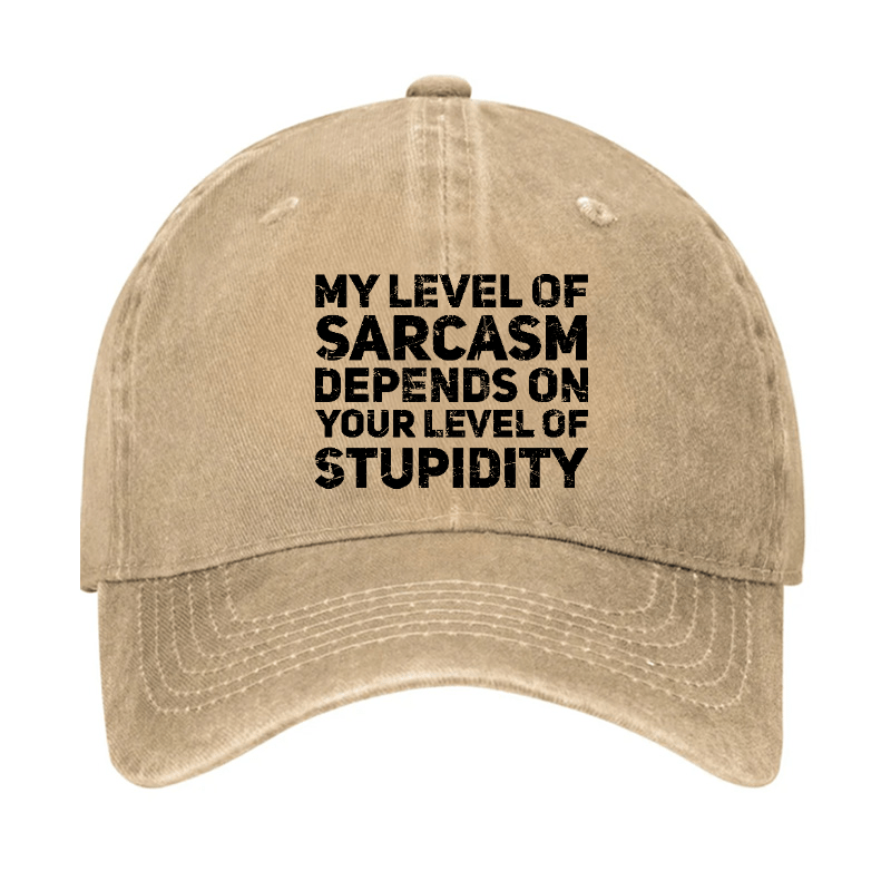 My Level Of Sarcasm Depends On Your Level Of Stupidity Cap-Maturelion