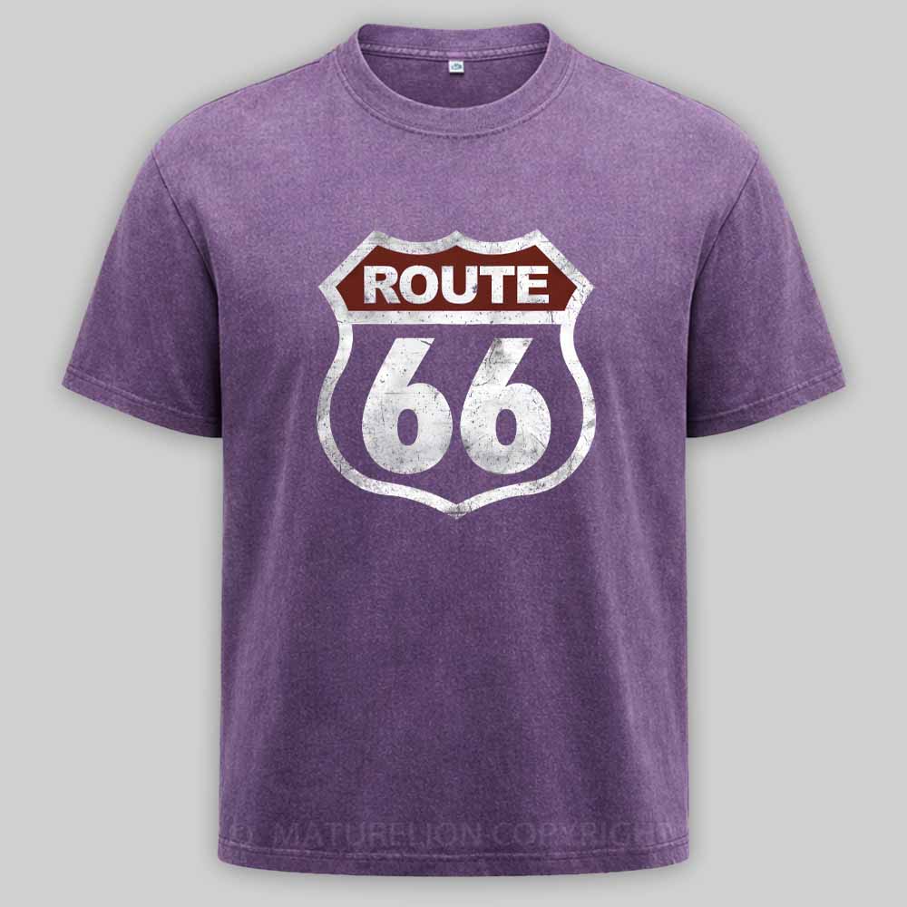 Maturelion Historic Route 66 Vintage Washed T-shirt