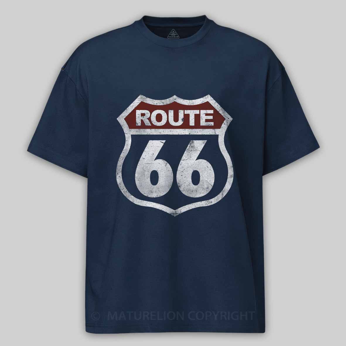 Maturelion Historic Route 66 Vintage Cotton T-shirt