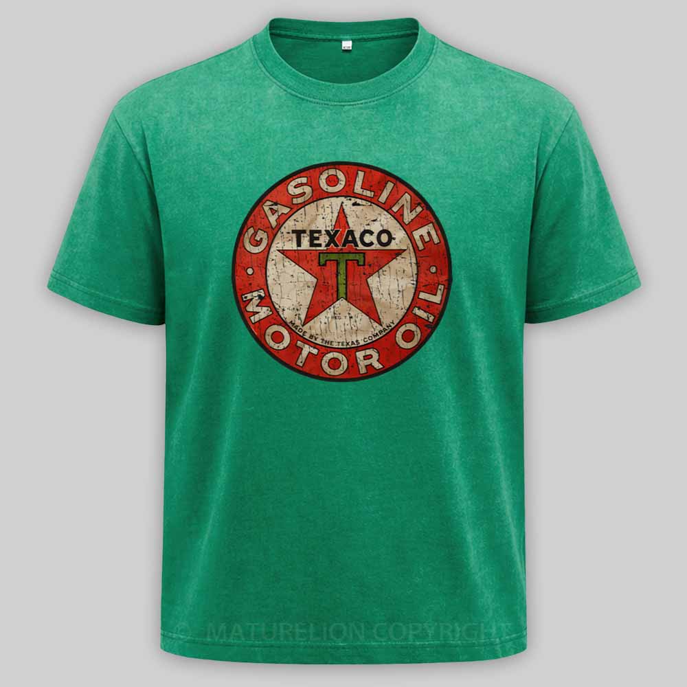 Maturelion Texaco - Vintage Gasoline Motor Oil Washed T-shirt