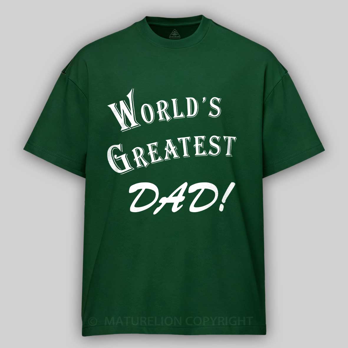 Maturelion Men's T-Shirt World's Greatest Dad Cotton T-Shirt