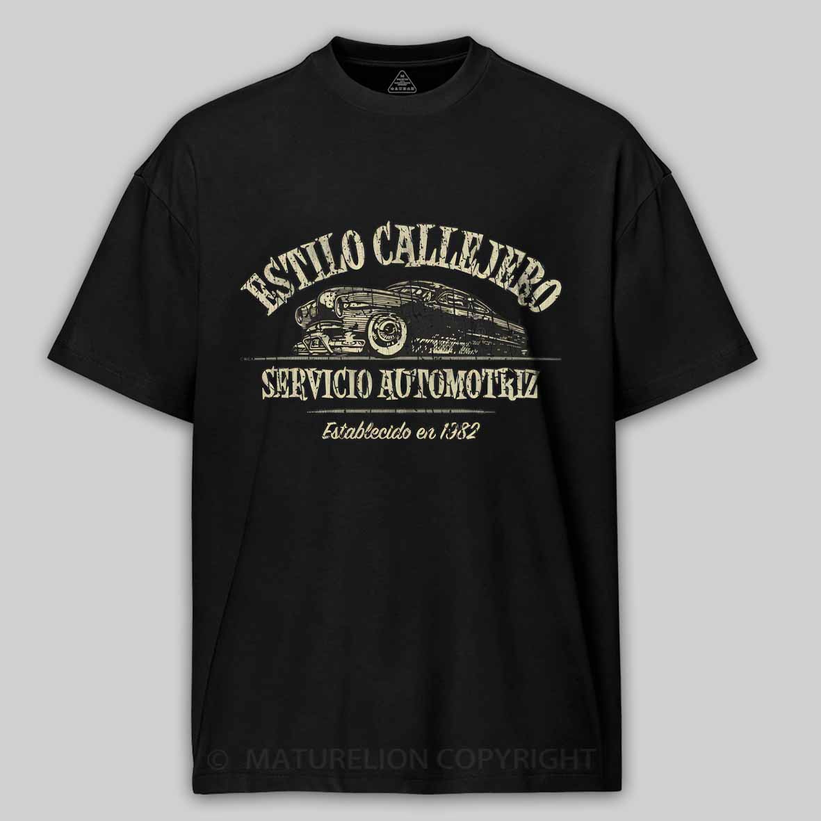 Maturelion Estilo Callejero Servicio Automotriz 1982 Cotton T-shirt