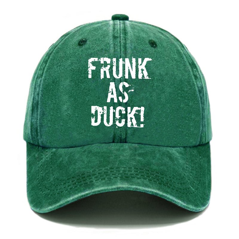 Frunk As Duck Funny Drunk Print Cap-Maturelion