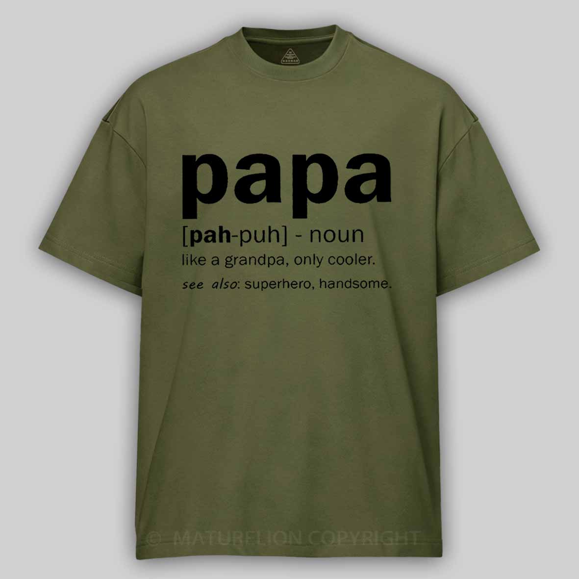 Maturelion Men's T-Shirt Papa Like A Grandpa,Only Cool T-Shirt
