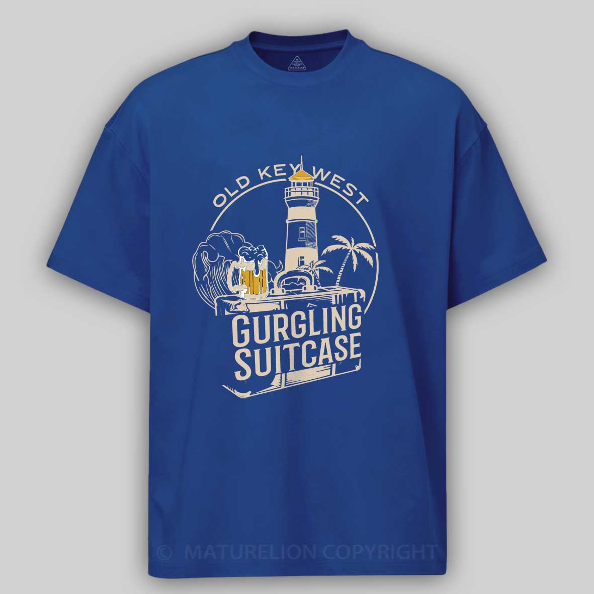 Maturelion Gurgling Suitcase Old Key West Orlando Resort Cotton T-shirt